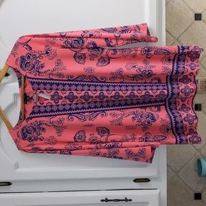 Pink & Navy Tunic Top (Runs Large)